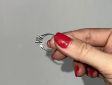 Кольцо с муассанитом 16 размер