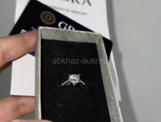 Кольцо с муассанитом 16 размер