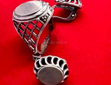 Серебро СССР комплект серьги и кольцо 17.5 размер кольца