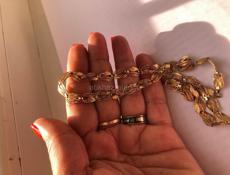 Золото цепочка кольцо 