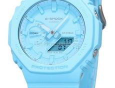 часы Casio G-Shock Analog Digital Bio Based Resin Strap Blue Dial Quartz GA-2100-2A2 200M Men's Watch