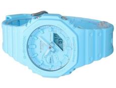 часы Casio G-Shock Analog Digital Bio Based Resin Strap Blue Dial Quartz GA-2100-2A2 200M Men's Watch