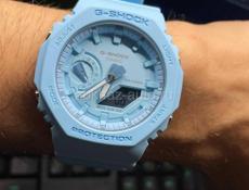 часы Casio G-Shock Analog Digital Bio Based Resin Strap Blue Dial Quartz GA-2100-2A2 200M Men's Watch