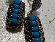 Серьги и цепь из серебра 925 пробы Продам за 5 тыс 