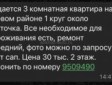 Сдаю 3 комн квартиру 