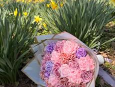 Букет из атласных лент 