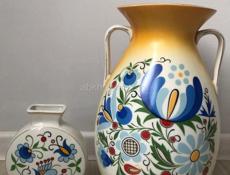 Винтажные вазы , ручная роспись 
