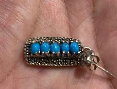 Серебро серьги грамм 15 вес . 925 проба , старое очень 