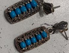 Серебро серьги грамм 15 вес . 925 проба , старое очень 