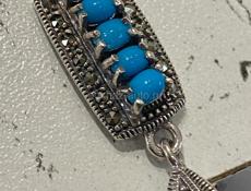 Серебрянные старинные серьги 925 пробы. 