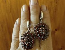 Украшения из серебра с гранатами. Чехия