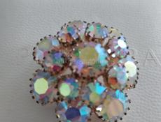 Браслет из серебра с янтарем. Брошь Чехия.