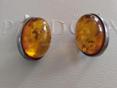Серьги из серебра с янтарем