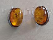 Серьги из серебра с янтарем