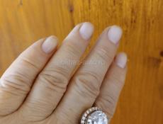 Серьги из серебра 925. Раухтопаз и цитрин. Кольцо с горным хрусталем