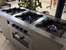 Продается Б/У газовая печь для общепита, три конфорки