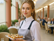 Официант на шведскую линию