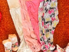 Большой пакет одежды для девочки от 1 до 12 мес