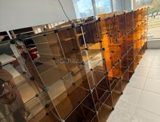 Полки стеклянные для магазина 