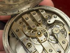 Карманные серебряные часы