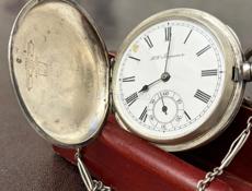 Карманные серебряные часы