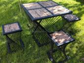 Продам садовый набор стол и четыре скамейки Торг есть 