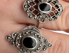 Кольца.Серебро СССР 875 проба звезда,размеры 18-19 