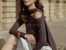 Лонгслив асимметричный 