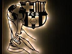  Панно с подсветкой   ( MESSI) ( FCB) настенное на батарее светодиодное 