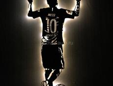  Панно с подсветкой   ( MESSI) ( FCB) настенное на батарее светодиодное 