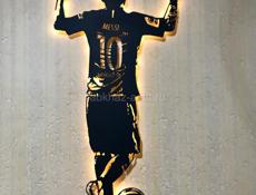  Панно с подсветкой   ( MESSI) ( FCB) настенное на батарее светодиодное 