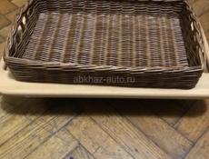 Поднос плетённый ручная работа ,  не использовали 