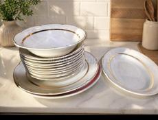 Тарелки суповые, глубокие, торт