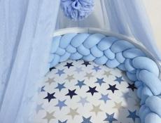 Бортик косичка в детскую кроватку 