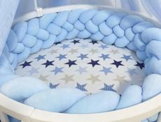 Бортик косичка в детскую кроватку 