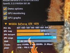 Видеокарта GTX 1070 8гб