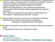 Детский реабилитационный центр в Гудауте