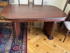 массив дерева стол со стульями