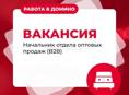 Компания Домино приглашает на работу начальника отдела оптовых продаж (B2B).  Доход: от 100 000 до 200 000+  .