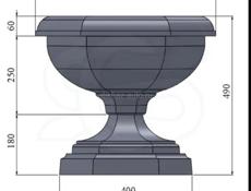 Бетонные балясины , вазоны , перила , колонны 
