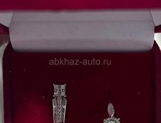 Кольцо и Серги из белого золота 