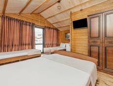 Предлагаем уютные 4-местные домики площадью 24 м² для комфортного отдыха у моря.