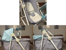 Продам многофункциональное детское кресло-качалка Kinderkraft Unimo 5 в 1 в серо-голубом цвете.