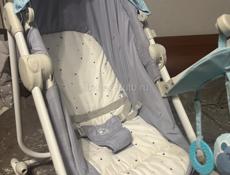 Продам многофункциональное детское кресло-качалка Kinderkraft Unimo 5 в 1 в серо-голубом цвете.
