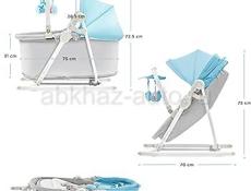 Продам многофункциональное детское кресло-качалка Kinderkraft Unimo 5 в 1 в серо-голубом цвете.