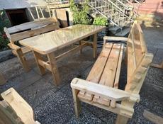 Лавочки столы из натурального дерева