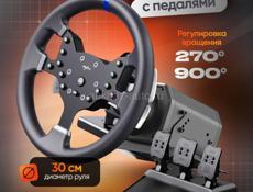 Игровой руль pxn v99 . Покупал в январе состояние хорошее оборот руля 900 градусов. Можно настраивать через приложение соединяется с ПК Xbox/ PlayStation 4