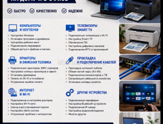 Подключение и настройка техники на дому и в офисе