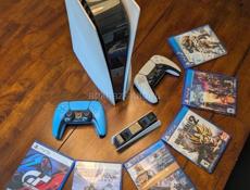 🔥 PS5 + 4 геймпада + 9 игр на дисках — полный комплект! 🎮