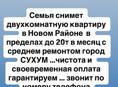 Семья снимет квартиру в Новом Районе 